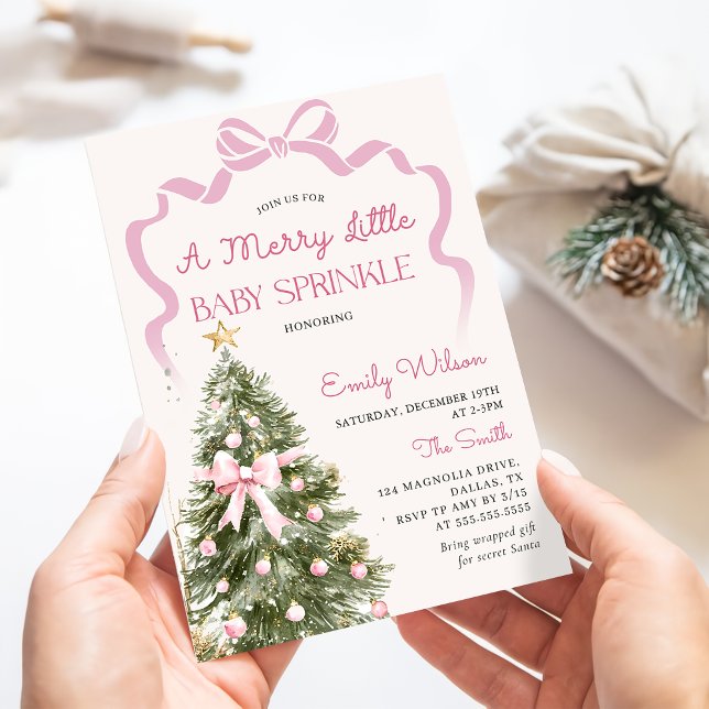 Convite A Merry Little Christmas Baby Shower Invitation (Criador carregado)