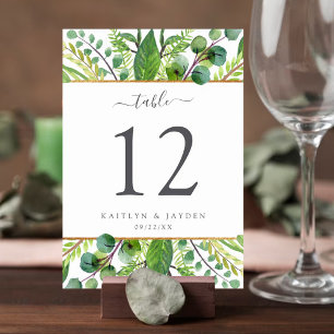 Convite A Mesa Greenery & Dourado Wedding Collection No.
