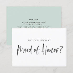 Convite A Mint De Escova Será A Minha Madrinha de casamen