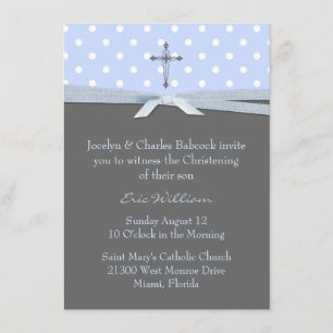 Convite à moda do batismo do bebé