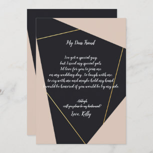 Convite A moderna Elegance Pink Floral será minha dama de