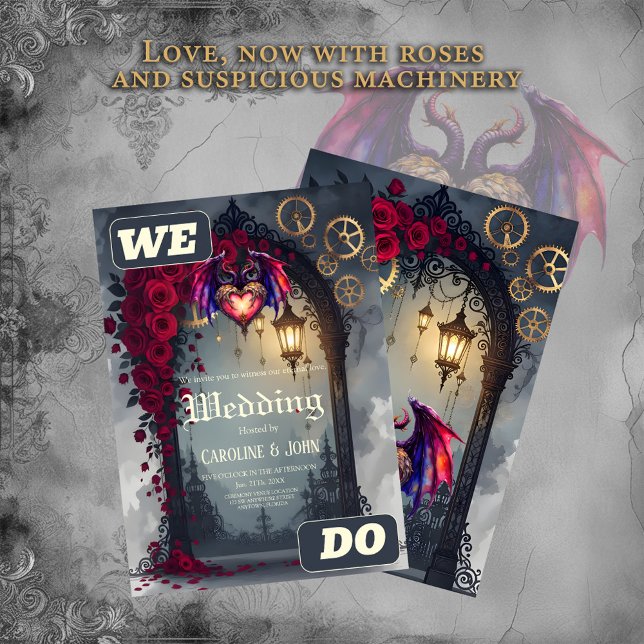 Convite A Moonlit Invitation –Love Turns the Gears of Time (Criador carregado)