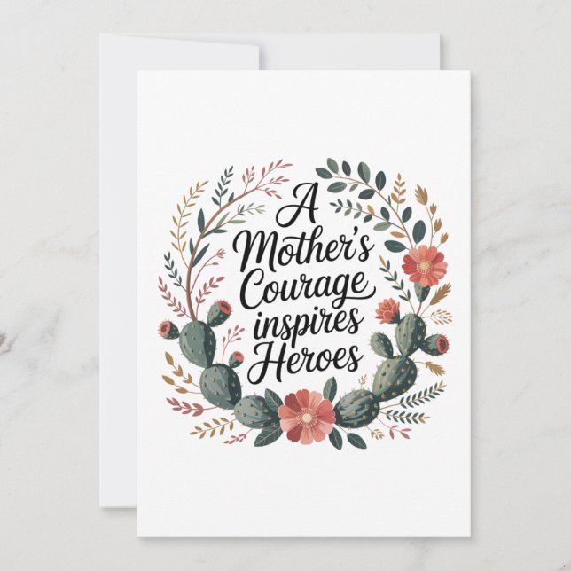 Convite A Mother's Courage Inspires Heroes (Frente)