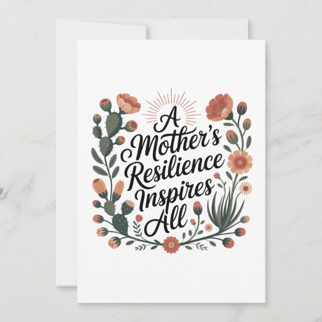 Convite A Mother's Resilience Inspires All (Frente)