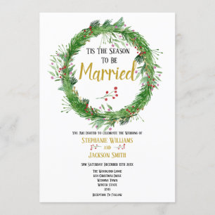 Convite A Motivo de Casamento Casamento de Winter Greener