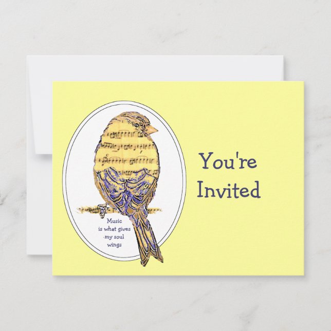 Convite A música é o que me dá as almas do Bird (Frente)