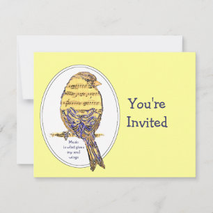 Convite A música é o que me dá as almas do Bird