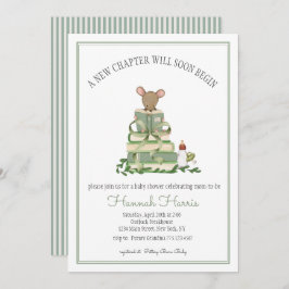 Convite A New Chapter Baby Shower Invitation