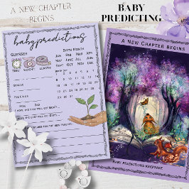Convite A New Chapter begins Baby Prediction Game Card