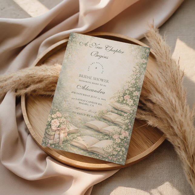 Convite A New Chapter Begins Bridal Shower (Criador carregado)