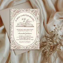 Convite A New Chapter Begins Literary Baby Shower