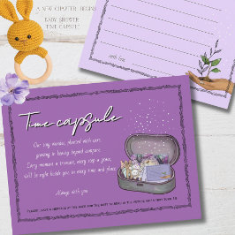 Convite A New Chapter Storybook Time Capsule Game Card