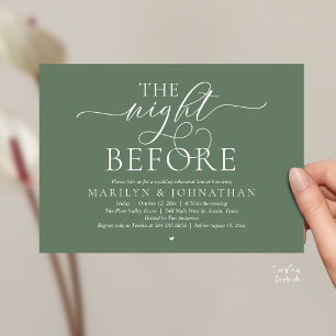 Convite A Noite Anterior, Jantar de Ensaio de Casamento Mo