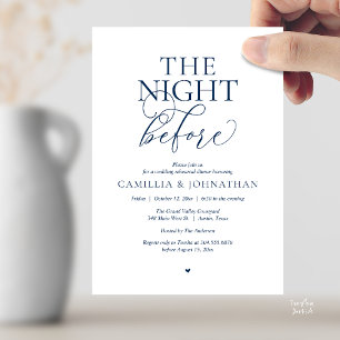 Convite “A Noite Anterior” Jantar de Ensaios de Casamento