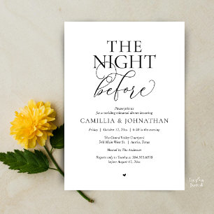 Convite “A Noite Anterior” Jantar de Ensaios de Casamento 
