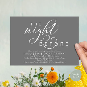 Convite A Noite Anterior, Jantar de Ensaios de Casamento E