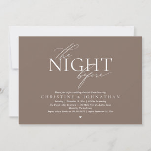 Convite A Noite Anterior, Jantar de Ensaios de Casamento M