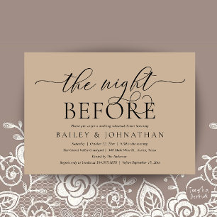 Convite A Noite Anterior, Jantar de Ensaios de Casamento M