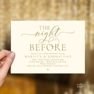 Convite A Noite Anterior, Jantar de Ensaios de Casamento M
