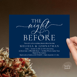 Convite A Noite Anterior, Jantar de Ensaios de Casamento M