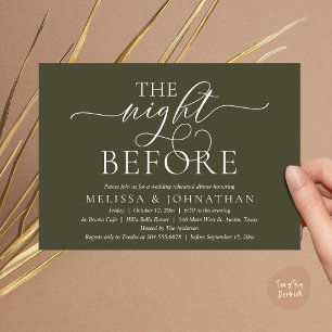 Convite A Noite Anterior, Jantar de Ensaios de Casamento M