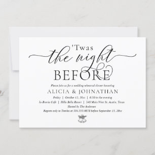 Convite A Noite Anterior, Jantar de Rehearsal de Casamento