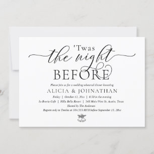 Convite A Noite Anterior, Jantar de Rehearsal de Casamento