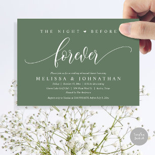 Convite A Noite Anterior Para Sempre, Janto De Ensaio De C
