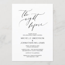 Convite A Noite Anterior, Preto, Janto De Ensaio De Casame