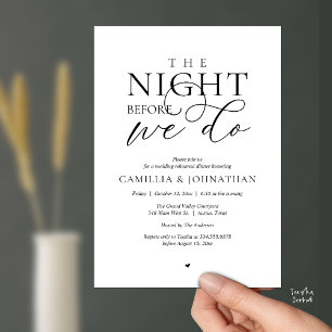 Convite “A Noite Antes de Nós” Jantar de Ensaios Moderno