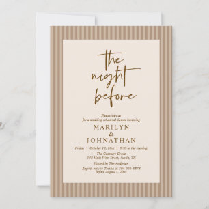 Convite A Noite Antes Do Ensaio De Casamento Neutro Clássi