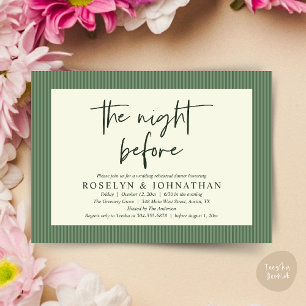 Convite A Noite Antes Do Ensaio De Casamento Neutro Clássi
