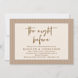 Convite A Noite Antes Do Ensaio De Casamento Neutro Clássi