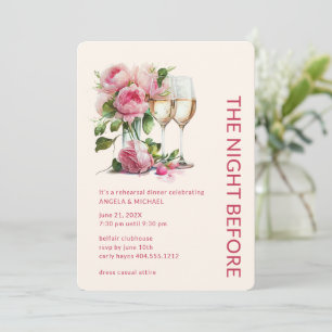 Convite A Noite Antes Do Janto De Ensaio De Casamento