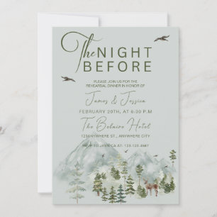 Convite A noite antes do Janto de ensaio de casamento flor