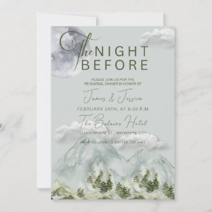 Convite A noite antes do Janto de ensaio de casamento flor