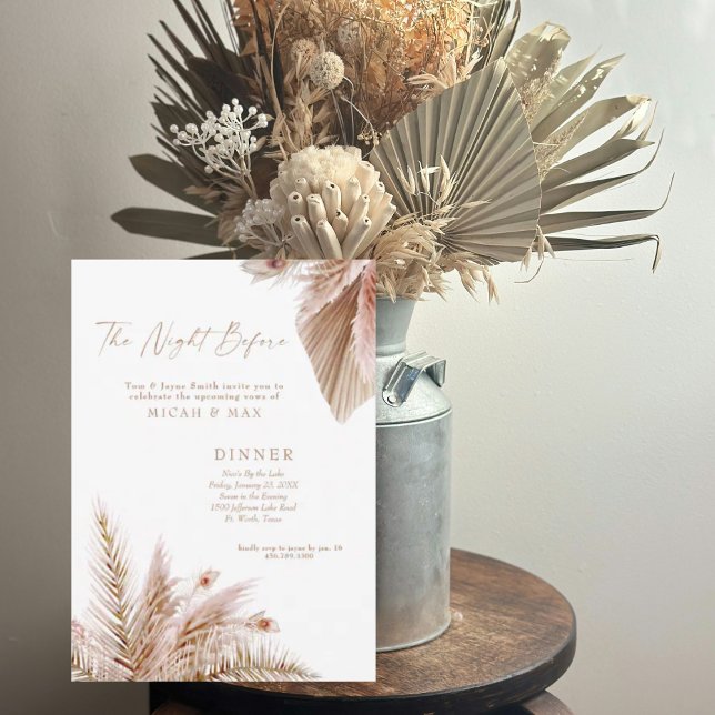 Convite A noite antes do Janto de ensaio de casamentos de  (Criador carregado)