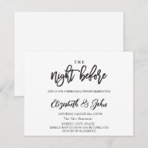 A noite antes do simples Janto de ensaio