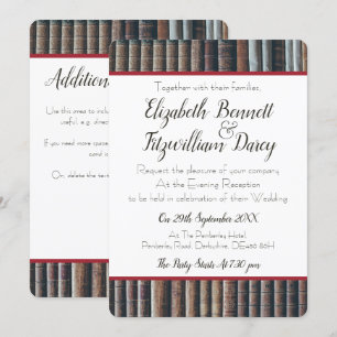 Convite à Noite da Vintage Bookcase