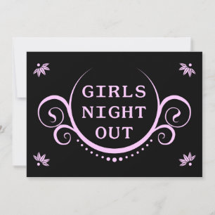 Convite a noite das meninas para fora party