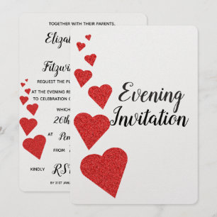 Convite à Noite de Corações Vermelhas