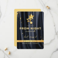 Convite à Noite Elegante de Baile de formatura Neg