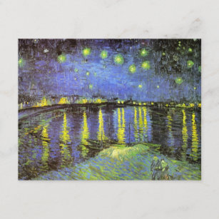 Convite A noite estrelada de Vincent van Gogh sobre o Rhon