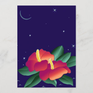 Convite à Noite Tropical de Tiki Floral Polinési