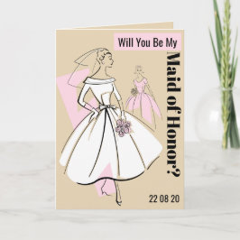 Convite A Noiva da Moda Neutral É Minha Madrinha de casame