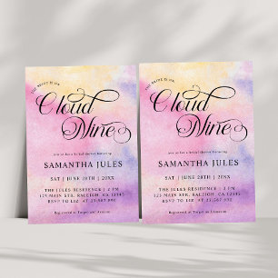 Convite A Noiva De Pastel Moderna Está No Chá de panela Da