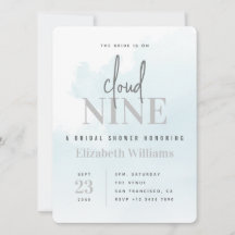 A Noiva está no Chá de panela Moderno Cloud Nine