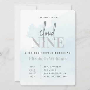 Convite A Noiva está no Chá de panela Moderno Cloud Nine