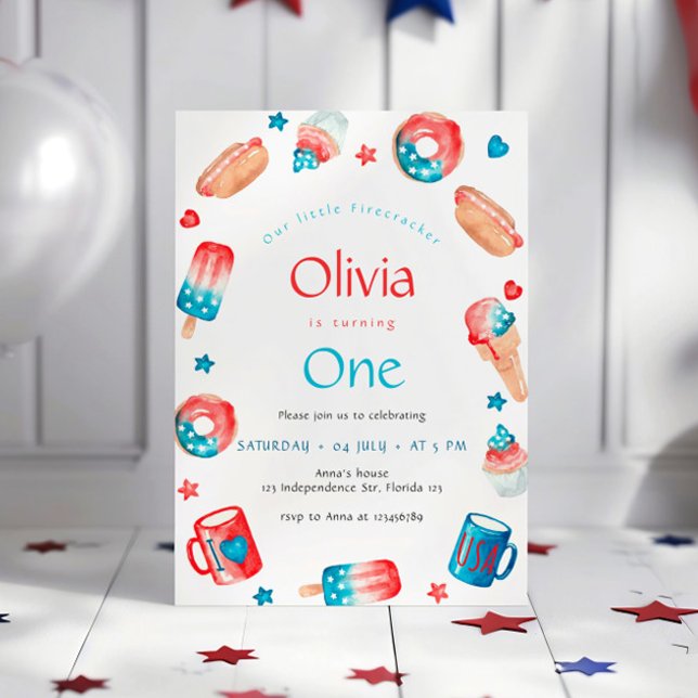 Convite A nossa pequena festa de primeiro aniversario do F (Criador carregado)