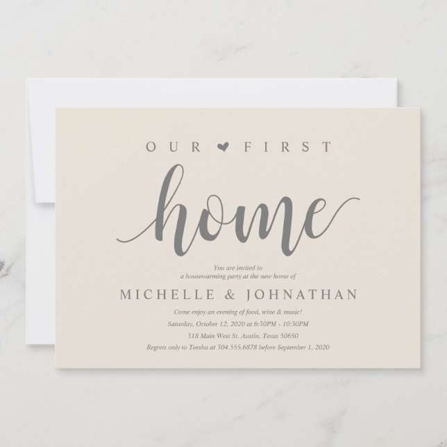 Convite A nossa primeira casa, festa do Aquecimento Domést (Frente)